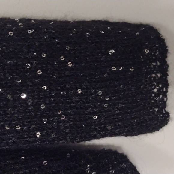 NWOT H&M Divided Black Knit Sequins Shrug Sweater Cardigan Size Small Size 4 - Picture 7 of 16